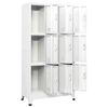 vidaXL Armoire &agrave; casier avec 9 compartiments Acier 90x45x180 cm Gris
