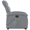 vidaXL Fauteuil inclinable de massage électrique gris clair tissu