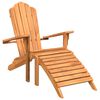 vidaXL Chaise de jardin Adirondack et repose-pieds bois de teck solide