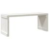 vidaXL Banc de jardin extensible blanc 212,5x40,5x45cm bois massif pin