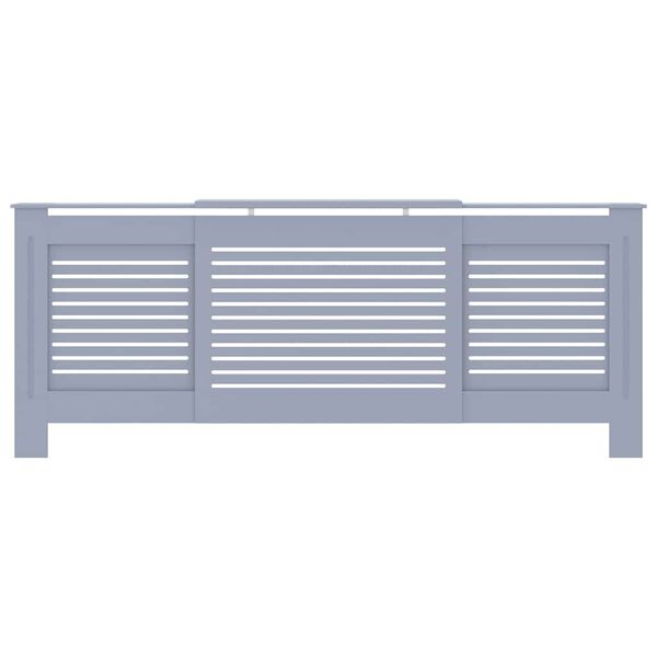 vidaXL Cache-radiateur MDF Gris 205 cm