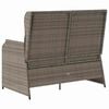 vidaXL Banc de jardin avec coussin Gris Poly rotin