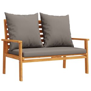 vidaXL Canap&eacute; de jardin 120 cm avec coussin bois d'acacia massif