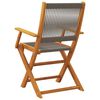 vidaXL Chaises de jardin lot de 2 gris bois d'acacia et polypropyl&egrave;ne