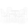 vidaXL Ensemble de bistro 5 pcs Aluminium coul&eacute; Blanc