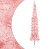 vidaXL Demi sapin de No&euml;l artificiel mince avec support Rose 240 cm