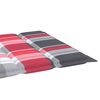 vidaXL Chaises longues lot de 2 et coussin carreaux rouge Teck solide