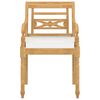 vidaXL Chaises Batavia lot de 4 avec coussins Bois de teck solide