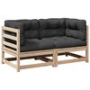 vidaXL Salon de jardin 2 pcs avec coussins bois de pin massif