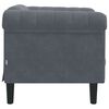 vidaXL Fauteuil gris foncé velours