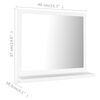 vidaXL Miroir de salle de bain Blanc 40x10,5x37 cm Bois d’ingénierie