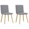 vidaXL Chaises à manger lot de 2 gris clair tissu
