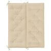 vidaXL Coussin de banc de jardin beige 120x(50+50)x7 cm tissu oxford