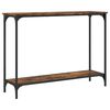 vidaXL Table console ch&ecirc;ne fum&eacute; 101x30,5x75 cm bois d'ing&eacute;nierie