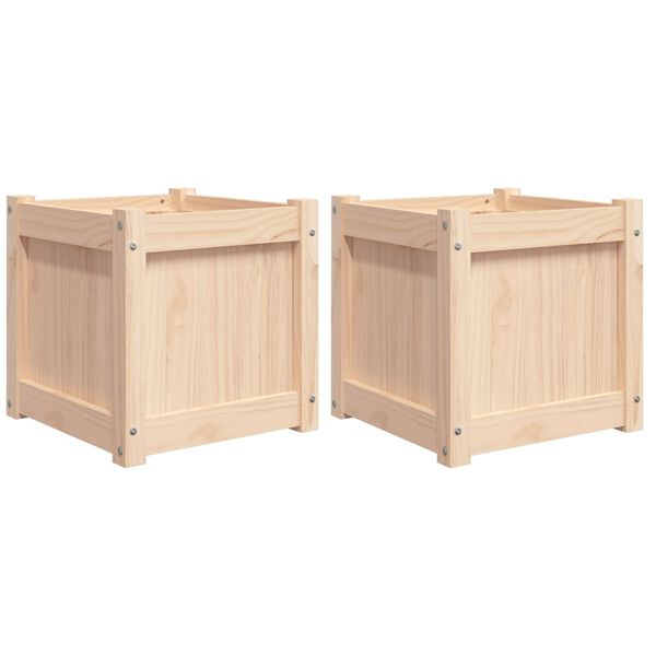 vidaXL Jardini&egrave;res 2 pcs bois de pin massif