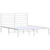 vidaXL Cadre de lit m&eacute;tal sans matelas et t&ecirc;te de lit blanc 135x190 cm