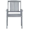 vidaXL Chaises de jardin et coussins lot de 6 Bois acacia massif Gris