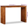 vidaXL Table console Bois massif avec finition miel 110x40x76 cm