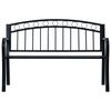 vidaXL Banc de jardin 125 cm Noir Acier