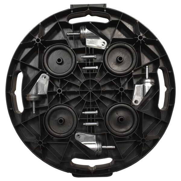 vidaXL Support sur roulettes pour plantes Diamètre 40 cm Noir 275 kg