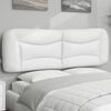vidaXL Coussin de t&ecirc;te de lit Hvar blanc 152 cm similicuir
