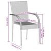 vidaXL Chaises empilables d'ext&eacute;rieur lot de 6 R&eacute;sine tress&eacute;e Noir
