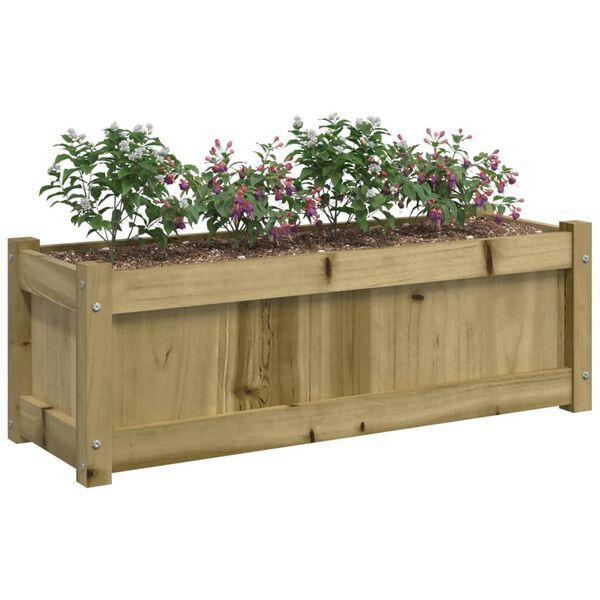 vidaXL Jardini&egrave;res 2 pcs bois de pin impr&eacute;gn&eacute;
