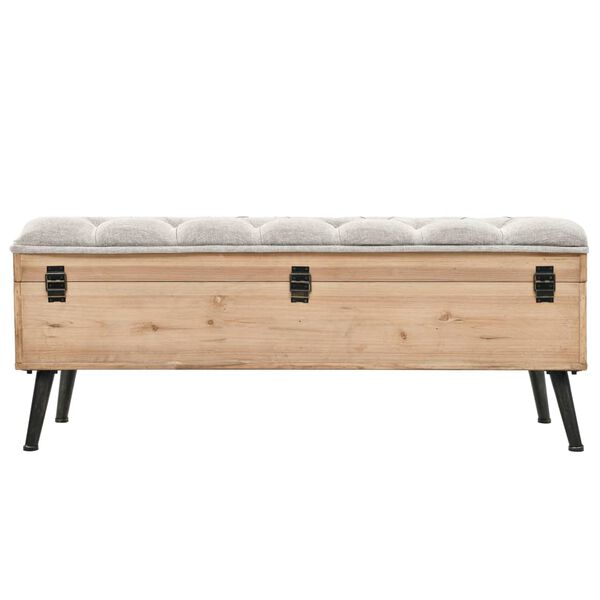 vidaXL Banc de rangement 110 cm bois de sapin massif