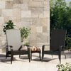 vidaXL Chaise de jardin Adirondack en polyrotin noir