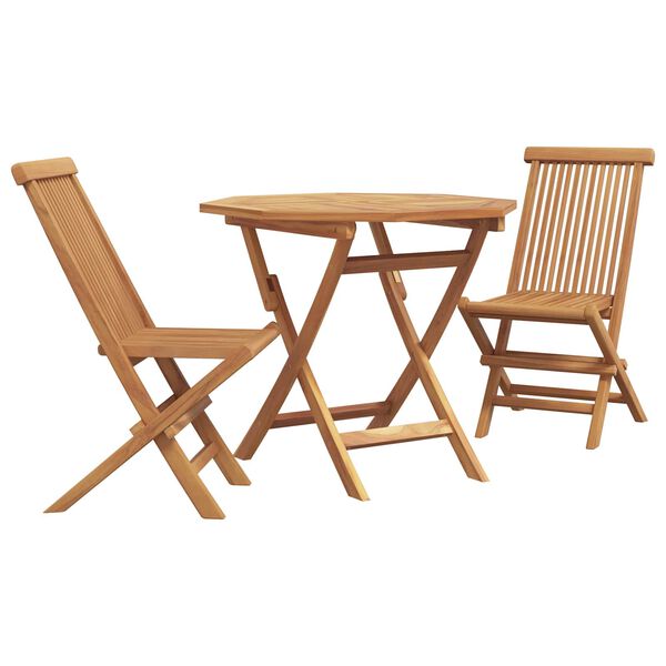 vidaXL Ensemble de salle &agrave; manger pour jardin 3 pcs Marron