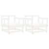 vidaXL Chaises de jardin lot de 2 blanc bois massif de pin