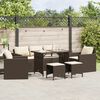 vidaXL Salon de jardin avec coussins 6 pcs marron r&eacute;sine tress&eacute;e