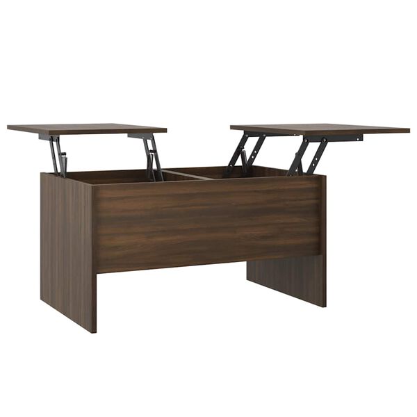 vidaXL Table basse Chêne marron 80x50x42,5 cm Bois d'ingénierie