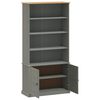 vidaXL Biblioth&egrave;que VIGO gris 85x35x170 cm bois massif de pin