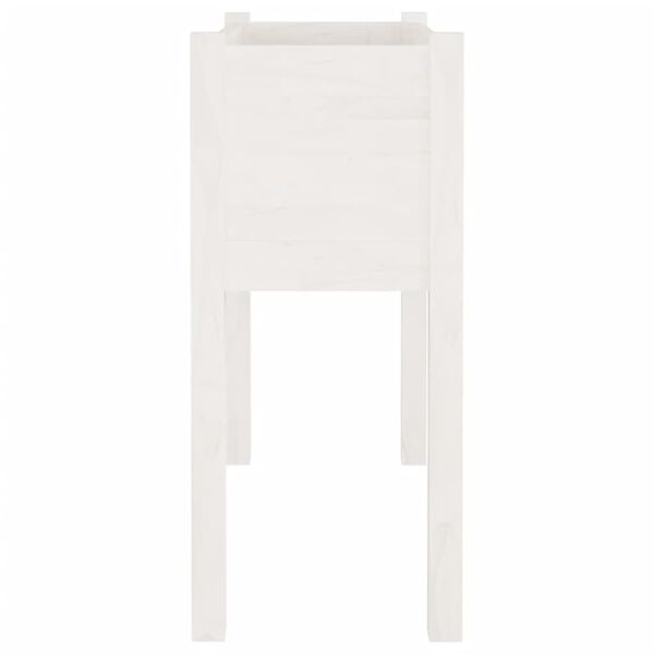 vidaXL Jardini&egrave;re Blanc 70x31x70 cm Bois de pin massif