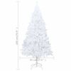 vidaXL Arbre de No&euml;l artificiel pr&eacute;-&eacute;clair&eacute; et branches &eacute;paisses blanc