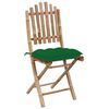 vidaXL Chaises pliables de jardin lot de 2 avec coussins Bambou
