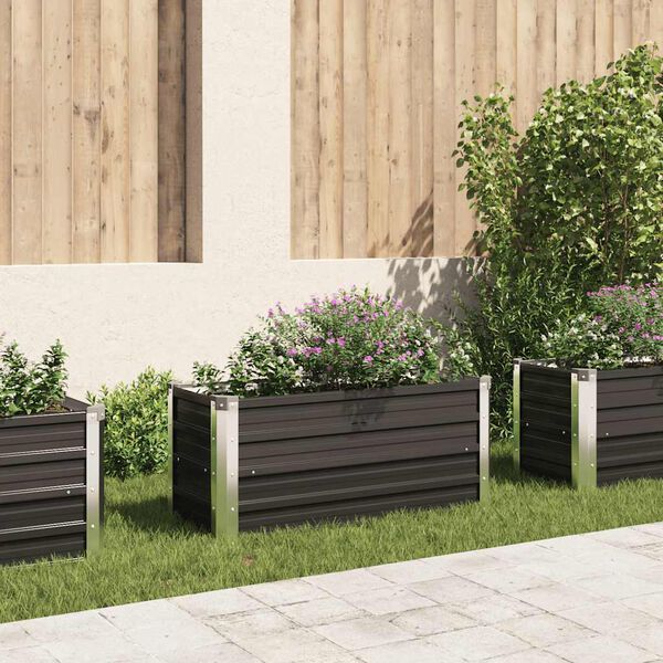 vidaXL Lit surélevé de jardin Anthracite 100x40x45 cm Acier galvanisé