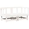 vidaXL Canapés d'angle avec coussins 2 pcs blanc bois de pin massif