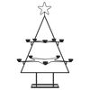 vidaXL Arbre de No&euml;l en m&eacute;tal pour d&eacute;coration noir 75 cm