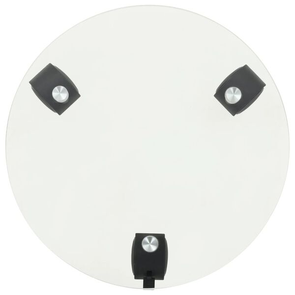 vidaXL Supports roulants &agrave; plantes 4 pcs 28 cm Verre tremp&eacute; Rond