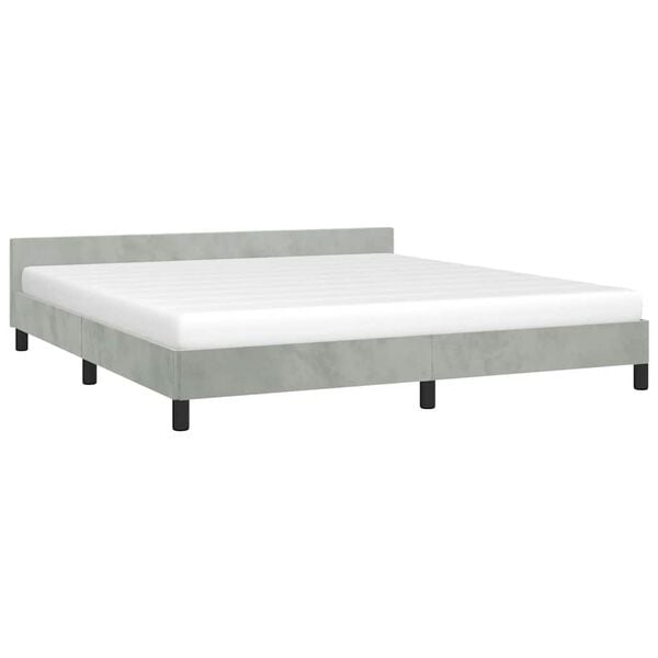 vidaXL Cadre de lit sans matelas gris clair California velours