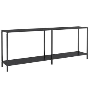 vidaXL Table console Noir 200x35x75,5 cm Verre tremp&eacute;