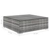 vidaXL Salon de jardin 8 pcs avec coussins résine tressée gris