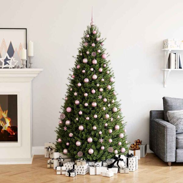 vidaXL Ensemble de boules de No&euml;l 111 pi&egrave;ces rose polystyr&egrave;ne