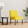vidaXL Fauteuil sans accoudoirs jaune clair tissu