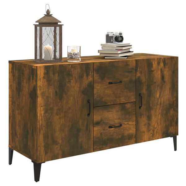 vidaXL Buffet ch&ecirc;ne fum&eacute; 100x36x60 cm bois d'ing&eacute;nierie