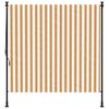 vidaXL Store roulant d'extérieur orange et blanc 150x270cm tissu acier