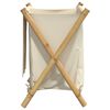 vidaXL Panier &agrave; linge blanc cr&egrave;me 45x55x63,5 cm bambou