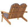 vidaXL Banc de jardin Adirondack et coussins 126 cm bois massif acacia